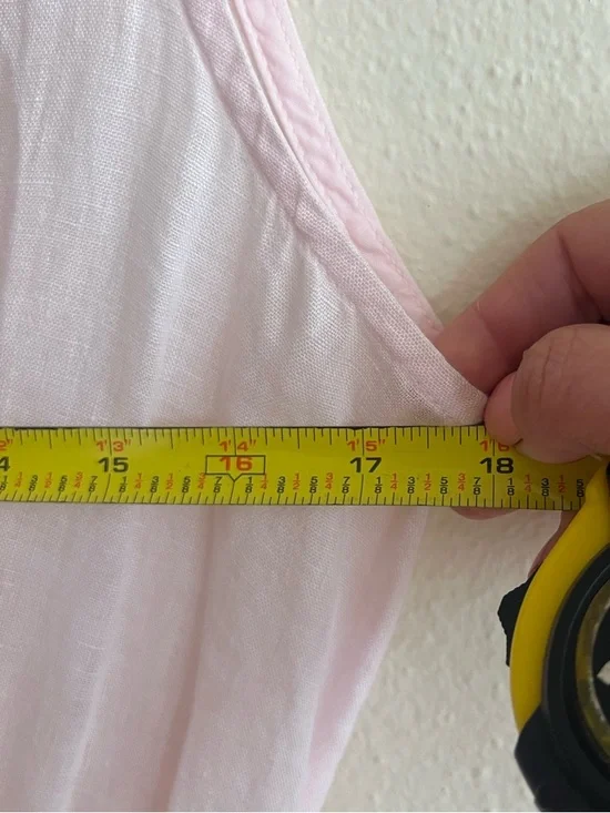 NWT 120% Lino Brand Italy pink size 44 lace v neck - Picture 10 of 11